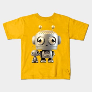 Cute Vintage Robot with Sidekick Kids T-Shirt